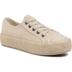 Espadryle DEEZEE - WS19130-3 Beige. Brązowe espadryle damskie DeeZee, bez wzorów, z tworzywa sztucznego, bez obcasa, na koturnie, bez zapięcia. Za 79,99 zł.