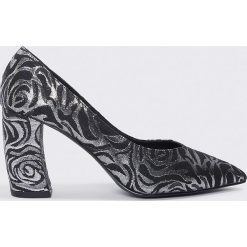 Czółenka: NA-KD Shoes Czółenka na zaookrąglonym obcasie – Multicolor,Silver