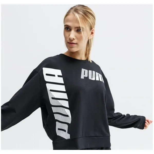 Puma Bluza Modern Sport Crew , czarny, rozmiar S. Czarne bluzy sportowe damskie Puma, s, bez wzorów, z poliesteru, bez rękawów, bez kaptura. Za 219,99 zł.