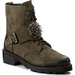 Buty zimowe damskie: Botki R.POLAŃSKI – 0889 Oliwka Nubuk