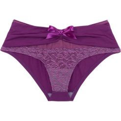 Figi "panty" bonprix fiołkowy. Fioletowe figi marki FOUGANZA, z bawełny. Za 29,99 zł.