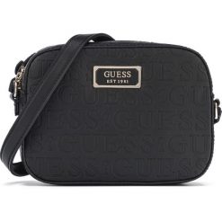 Guess Kamryn Cross body bag Czarny. Czarne torebki klasyczne damskie Guess, w paski, z materiału. Za 390,95 zł.