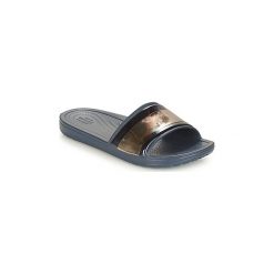 Klapki Crocs CROCS SLOANE METALBLOCK SLD W. Niebieskie klapki damskie Crocs, bez wzorów, bez obcasa. W wyprzedaży za 134,25 zł.