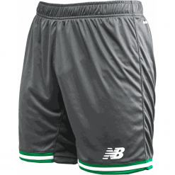 Spodenki Jr Lechia Gdańsk - EJS8002ALY. Szare spodenki i szorty męskie New Balance, na jesień, m, bez wzorów, z poliesteru, sportowe, do piłki nożnej. Za 109,99 zł.