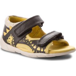 Sandały CLARKS - Fudgy Jump 261316966 Grey Combi Lea. Szare sandały męskie marki Clarks, ze skóry. Za 199,00 zł.