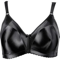 Biustonosz "minimizer" bez fiszbinów bonprix czarny. Czarne biustonosze bonprix, bez wzorów. Za 79,99 zł.