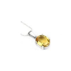 Colare Cytryn Szlif Owalny srebro. Pomarańczowe naszyjniki damskie Brazi druse jewelry, z cytrynem, srebrne. Za 375,00 zł.