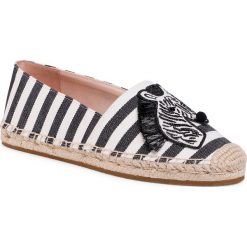 Espadryle KATE SPADE - Garden Zebra K0054 Black/White. Czarne espadryle damskie Kate Spade, z aplikacjami, ze skóry, bez obcasa. W wyprzedaży za 249,00 zł.