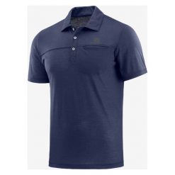 Salomon Polo Koszulka Niebieski. Niebieskie podkoszulki męskie Salomon, m, bez wzorów, z poliesteru, polo, bez rękawów. Za 223,95 zł.