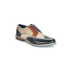 Derby Bugatti TOUZEL. Niebieskie półbuty męskie Bugatti, bez wzorów, bez zapięcia. Za 399,95 zł.