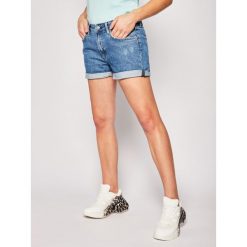 Szorty jeansowe Pepe Jeans PEPE ARCHIVE Mable PL800847. Niebieskie szorty damskie Pepe Jeans, bez wzorów, z bawełny. W wyprzedaży za 179,00 zł.
