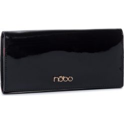 Duży Portfel Damski NOBO - NPUR-LI0140-C020 Czarny Lakier. Czarne portfele damskie Nobo, bez wzorów, ze skóry. Za 239,00 zł.
