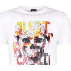 Just Cavalli T-shirt. T-shirty męskie Roberto Cavalli, z nadrukiem, z bawełny, z okrągłym kołnierzem. Za 289,00 zł.