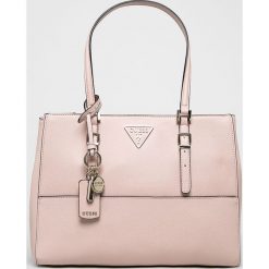 Guess Jeans - Torebka. Czarne torebki klasyczne damskie Guess Jeans, z aplikacjami, z jeansu, eleganckie, na ramię, bez dodatków. Za 649,90 zł.