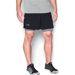 Spodenki sportowe męskie: Under Armour Spodenki męskie Qualifier 2-in-1 Shorts Black r. L (12896251)