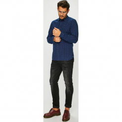 Tommy Jeans - Koszula. Niebieskie koszule męskie marki Tommy Jeans, s, w kratkę, z bawełny, klasyczne, z klasycznym kołnierzykiem, z długim rękawem. W wyprzedaży za 219,90 zł.