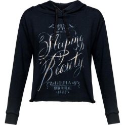 Bluza DEHA DANCE. Czarne bluzy damskie Deha, z nadrukiem, z dzianiny. W wyprzedaży za 144,00 zł.