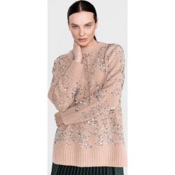 French Connection Rosemary Sweter Beżowy. Brązowe bluzy damskie French Connection, xs, z aplikacjami, z poliesteru, bez rękawów, bez kaptura. Za 740,95 zł.