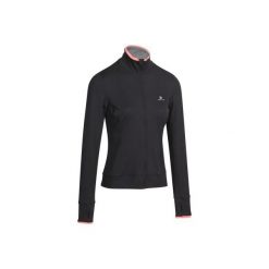 Bluza na zamek fitness kardio 100 damska. Czarne bluzy sportowe damskie marki DOMYOS, l, z elastanu. Za 59,99 zł.