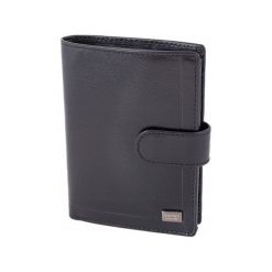Portfel męski skórzany ROVICKY PC-027L-BAR. Czarne portfele męskie ROVICKY, bez wzorów, ze skóry. Za 139,90 zł.
