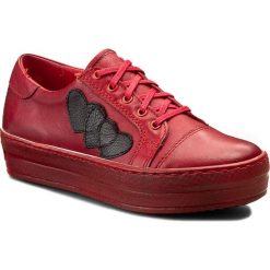 Sneakersy SIMEN - 0462 Sovage Rosso. Czerwone sneakersy damskie marki Simen, ze skóry. W wyprzedaży za 199,00 zł.