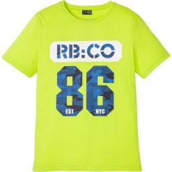 T-shirt Slim Fit bonprix zieleń łąki. Zielone t-shirty męskie bonprix, s, bez wzorów, z okrągłym kołnierzem. Za 42,99 zł.