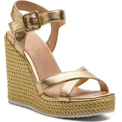 Espadryle LIU JO - Lucy 05 S19093 P0291 Gold 00529. Żółte espadryle damskie Liu Jo, bez wzorów, ze skóry, bez obcasa, na obcasie. Za 689,00 zł.