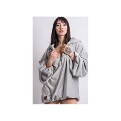 FLUFFY SILVER HOODIE. Szare bluzy damskie Rest_factory, z aplikacjami, z gumy, bez rękawów. Za 349,90 zł.