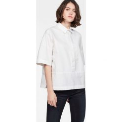 G-Star Raw - Top. Czerwone bluzki damskie G-Star RAW, s, bez wzorów, z bawełny, retro, bez kołnierzyka, z krótkim rękawem. W wyprzedaży za 199,90 zł.