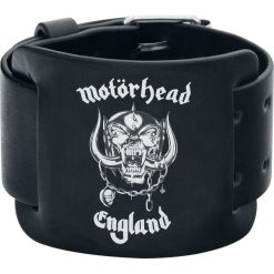 Bransoletki męskie: Motörhead England Bransoletka skórzana czarny