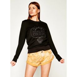 Bluza Versace Jeans Couture B6HVA73T. Czarne bluzy damskie Versace Jeans Couture, m, bez wzorów, z bawełny, bez rękawów, bez kaptura. W wyprzedaży za 899,00 zł.