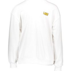 Bluza w kolorze biało-pomarańczowym. Białe bluzy damskie Lee, xs, z nadrukiem, bez rękawów, bez kaptura. W wyprzedaży za 129,95 zł.