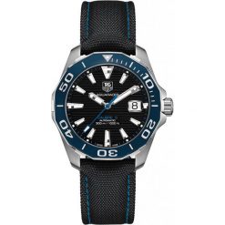 RABAT ZEGAREK TAG HEUER AQUARACER WAY211B.FC6363. Czarne zegarki męskie marki TAG HEUER, ze stali. W wyprzedaży za 6860,00 zł.