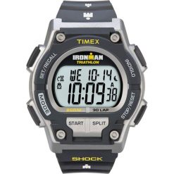 Zegarek Timex T5K195 IronMan Triathlon Shock 30 Lap męski czarny. Czarne zegarki męskie marki Timex. Za 169,00 zł.