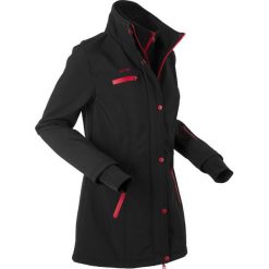 Kurtka softshell ze stretchem bonprix czarny. Czarne bomberki damskie bonprix, s, z softshellu. Za 219,99 zł.