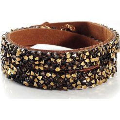 Bransoletka w kolorze brązowym. Pomarańczowe bransoletki damskie marki Crystal & Co, z tworzywa sztucznego, sztuczne. W wyprzedaży za 38,95 zł.