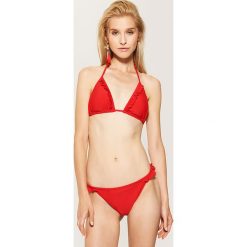 Stroje dwuczęściowe damskie: Bikini z falbankami – Czerwony