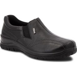 Półbuty COMFORTABEL - 942110 Schwarz 1. Czarne półbuty damskie Comfortabel, na co dzień, bez wzorów, ze skóry, bez obcasa, na płaskiej podeszwie, bez zapięcia. W wyprzedaży za 249,00 zł.