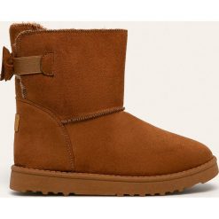 Cross Jeans - Śniegowce. Pomarańczowe śniegowce damskie Cross Jeans, z jeansu, bez zapięcia. W wyprzedaży za 89,90 zł.