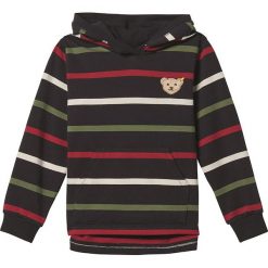 Bluza w kolorze czarno-czerwono-zielonym. Czerwone bluzy niemowlęce Steiff, w paski, bez rękawów, bez kaptura. W wyprzedaży za 68,95 zł.