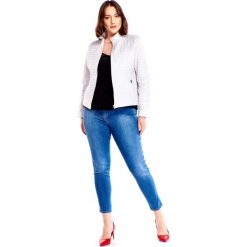 Pikowana kurtka szary. Szare kurtki damskie Tagless, plus size, bez wzorów, z poliesteru, bez kaptura. Za 179,00 zł.