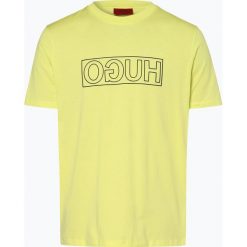 HUGO - T-shirt męski – Dicagolino, żółty. Żółte t-shirty męskie HUGO, m, bez wzorów, bez kołnierzyka. Za 249,95 zł.