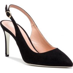 Sandały POLLINI - SA10058C17TA0000 Nero. Czarne klapki damskie marki Pollini, bez wzorów, ze skóry, bez obcasa, na obcasie. Za 1129,00 zł.