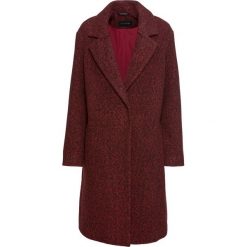 Płaszcz z materiału w optyce wełny bonprix pomarańczowo-czerwono-czarny melanż. Czerwone kurtki damskie bonprix, bez wzorów, z wełny, eleganckie. Za 99,99 zł.