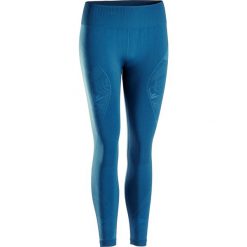 Legginsy bezszwowe 7/8. Niebieskie legginsy damskie DOMYOS, xl, bez wzorów, z elastanu. Za 69,99 zł.
