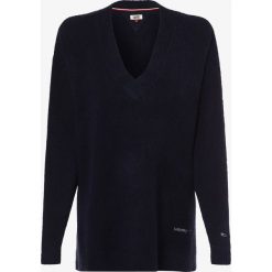 Tommy Jeans - Sweter damski, niebieski. Niebieskie swetry damskie Tommy Jeans, bez wzorów, z jeansu, bez rękawów, bez kaptura. Za 449,95 zł.
