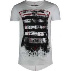 T-shirty męskie: T-shirt w kolorze biało-czarnym ze wzorem
