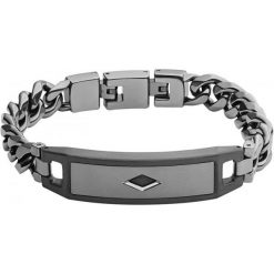 Fossil Mężczyźni Stali Bransoletka jf02366793. Szare bransoletki męskie Fossil. W wyprzedaży za 321,00 zł.