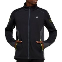 Asics Lite-Show Winter Jacket 2011B062-001. Czarne kurtki męskie Asics, s, bez wzorów, z poliesteru, bez kaptura. W wyprzedaży za 399,99 zł.