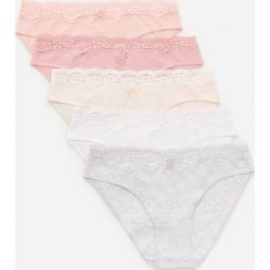 Bawełniane majtki 5 pack - Biały. Białe majtki damskie Reserved, z bawełny. Za 45,99 zł.